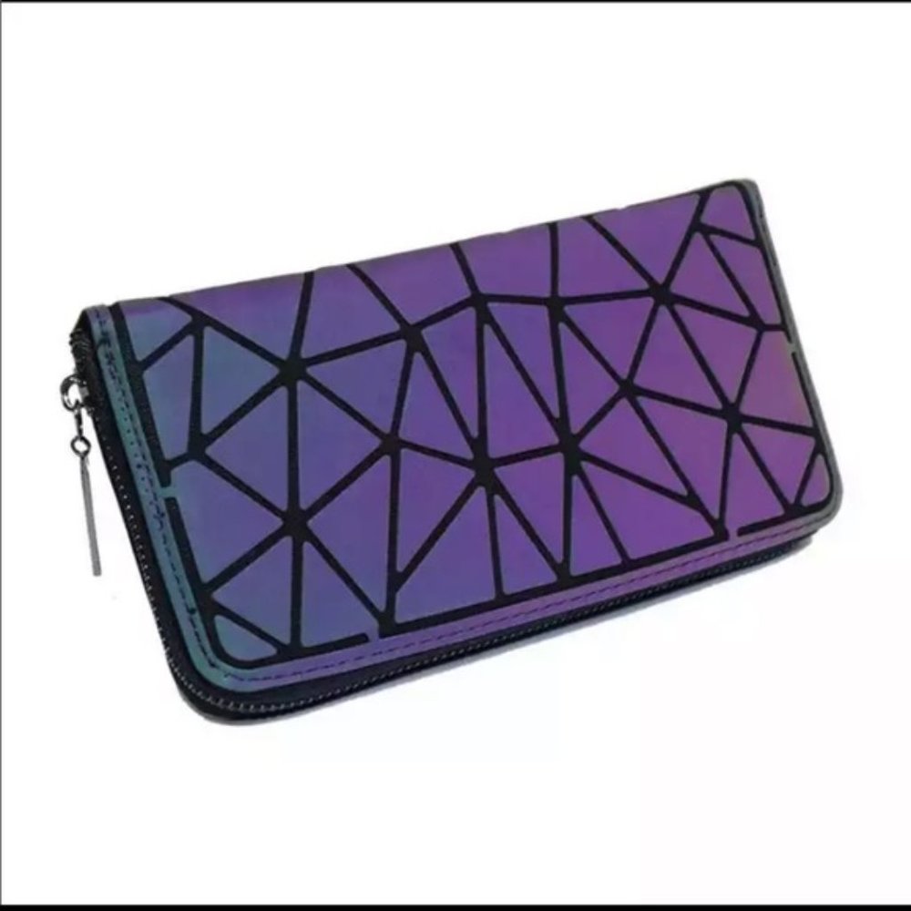 Geometric Luminous Reflective Wallet